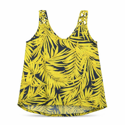 Womens UK Size S H&M Yellow Basic Tank
