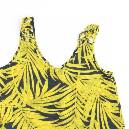 Womens UK Size S H&M Yellow Basic Tank