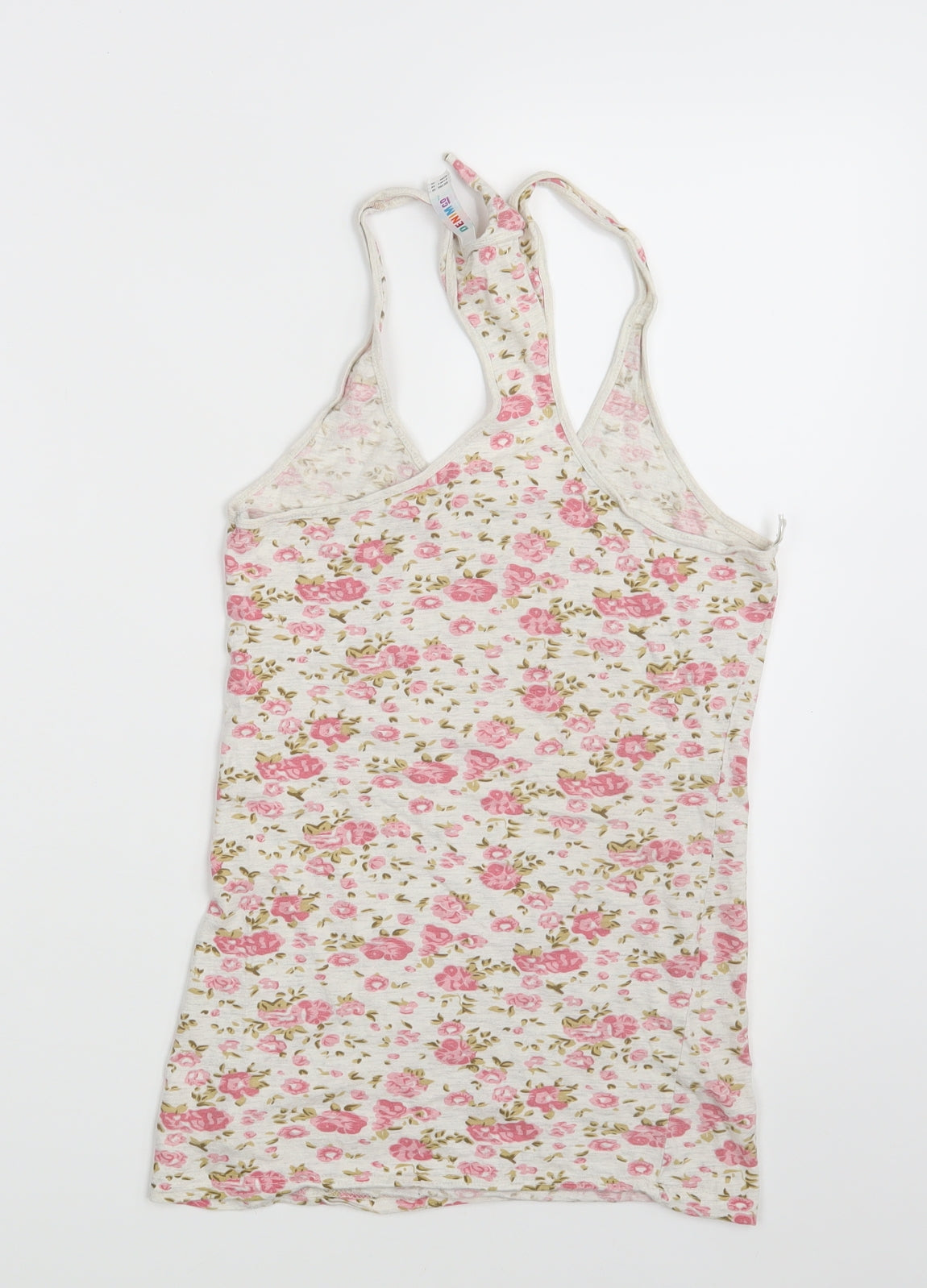 Womens UK Size 10 Denim Co. White Basic Tank