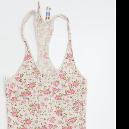 Womens UK Size 10 Denim Co. White Basic Tank