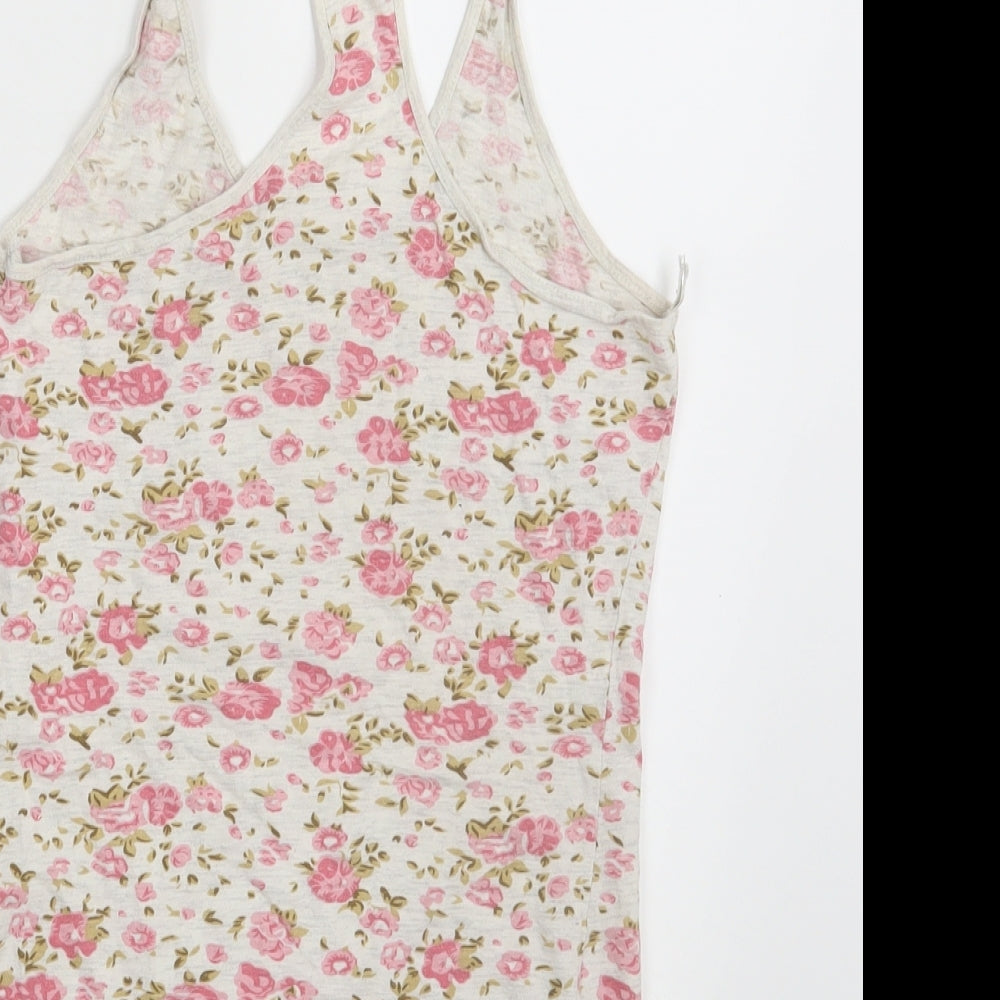 Womens UK Size 10 Denim Co. White Basic Tank