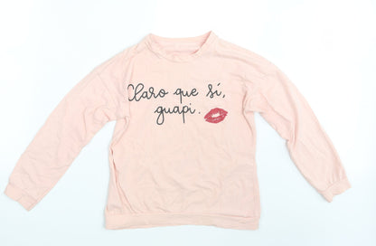 Womens UK Size One Size Preworn Pink Basic T-Shirt