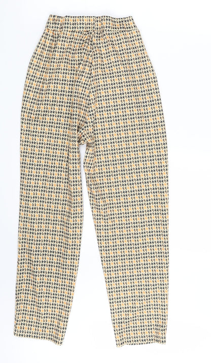 Preworn Girls Multicoloured Geometric  Sweatpants Trousers One Size