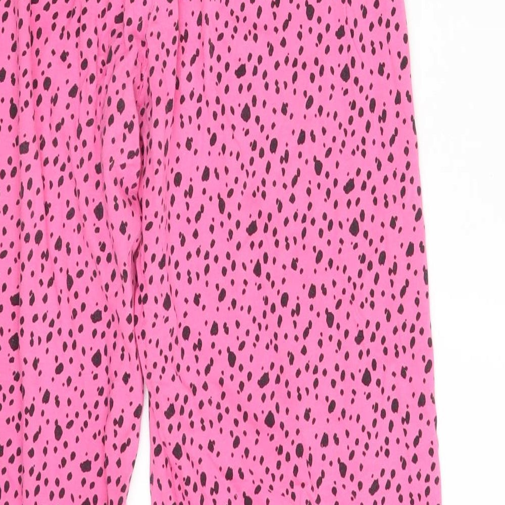 Womens UK Size One Size Preworn Regular Fit Sweatpants Pink Trousers