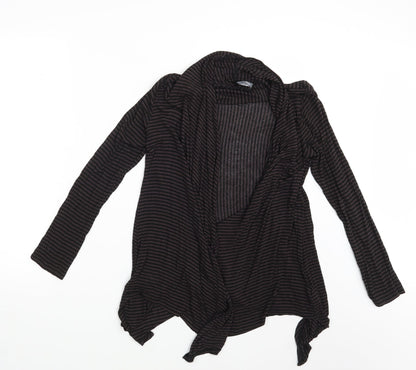 F&F Womens Black Striped  Wrap Jumper Size 8