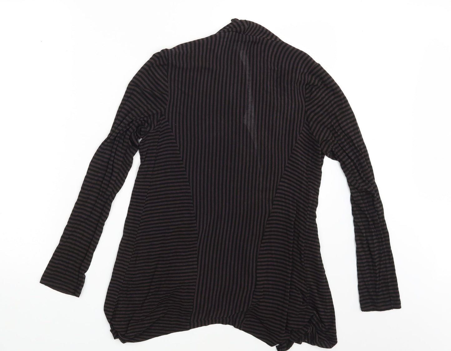 F&F Womens Black Striped  Wrap Jumper Size 8