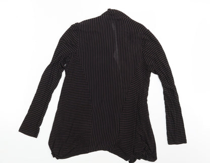 F&F Womens Black Striped  Wrap Jumper Size 8