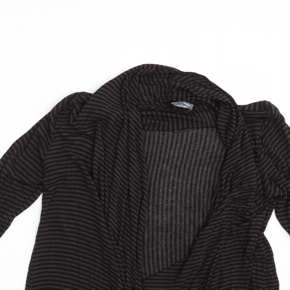 F&F Womens Black Striped  Wrap Jumper Size 8