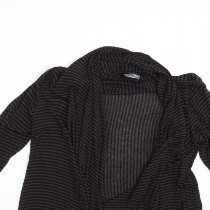 F&F Womens Black Striped  Wrap Jumper Size 8