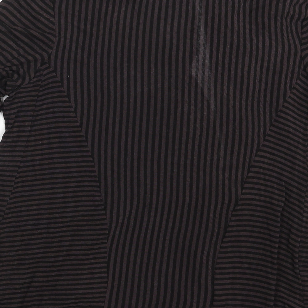 F&F Womens Black Striped  Wrap Jumper Size 8