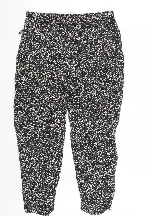 Primark Womens Black Polka Dot  Sweatpants Trousers Size 12 L23 in