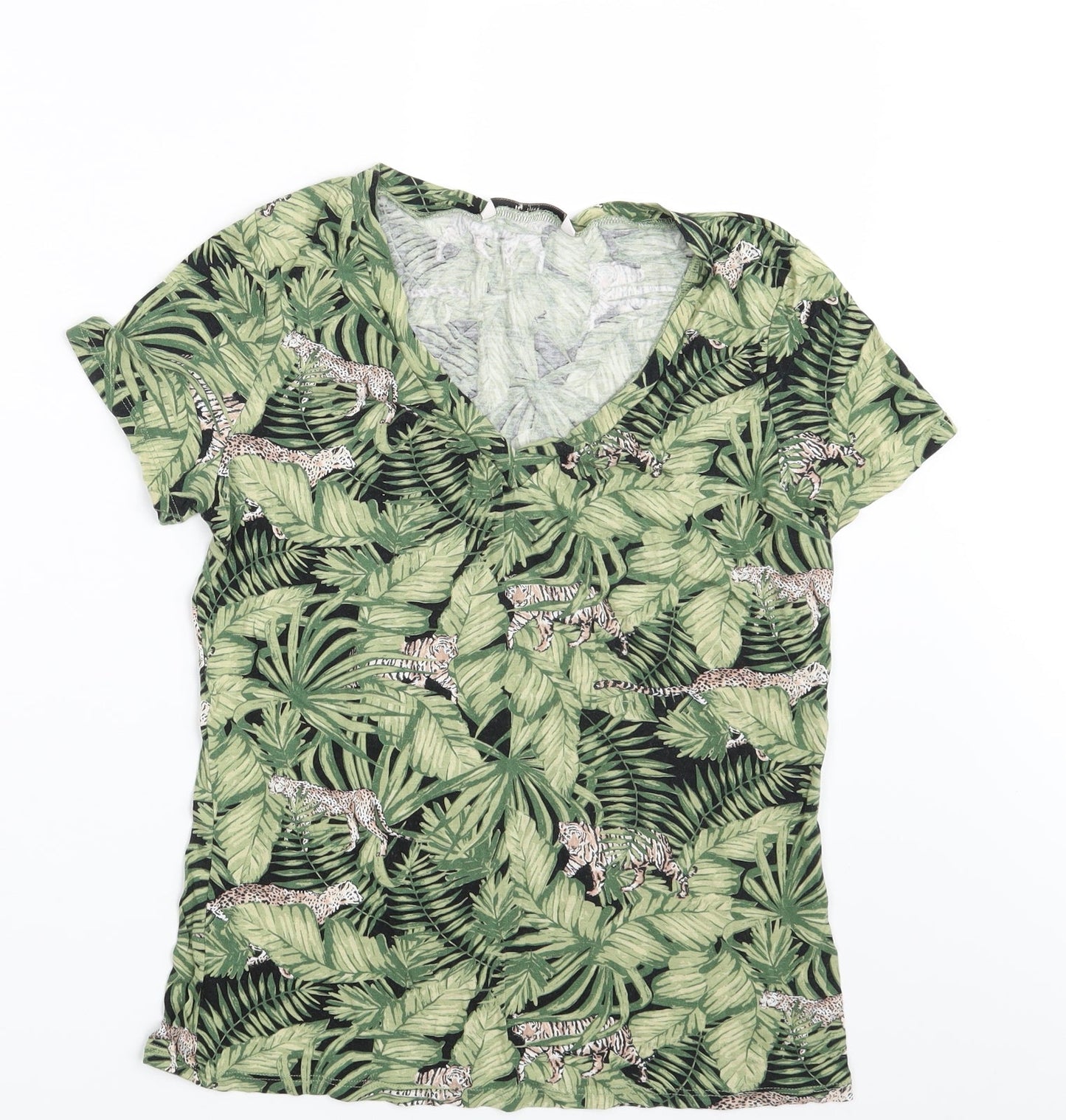 Womens UK Size 10 TU Green Basic T-Shirt