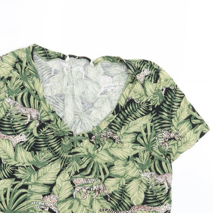 Womens UK Size 10 TU Green Basic T-Shirt