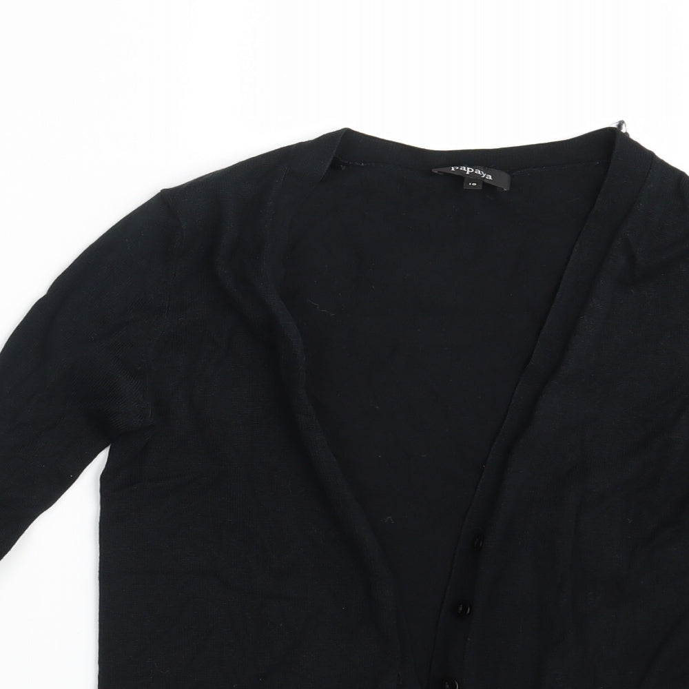 Womens UK Size 10 Papaya Black Cardigan Jumper