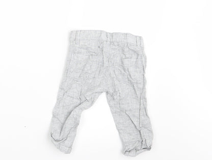 H&M Boys Grey   Cropped Trousers Size 12-18 Months  - Inside Leg 11 Inches