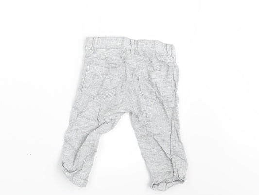 H&M Boys Grey   Cropped Trousers Size 12-18 Months  - Inside Leg 11 Inches