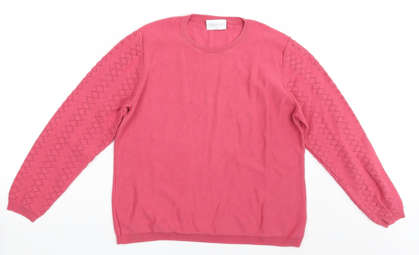 Womens UK Size M Cotswold Pink Pullover Jumper