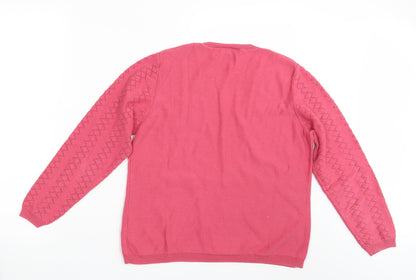 Womens UK Size M Cotswold Pink Pullover Jumper