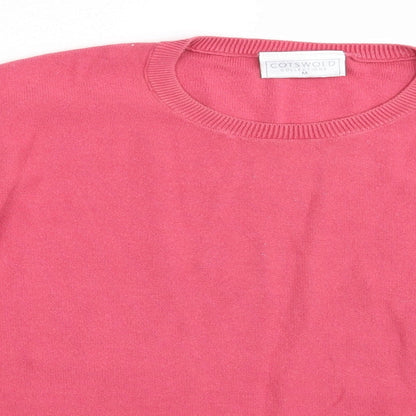 Womens UK Size M Cotswold Pink Pullover Jumper