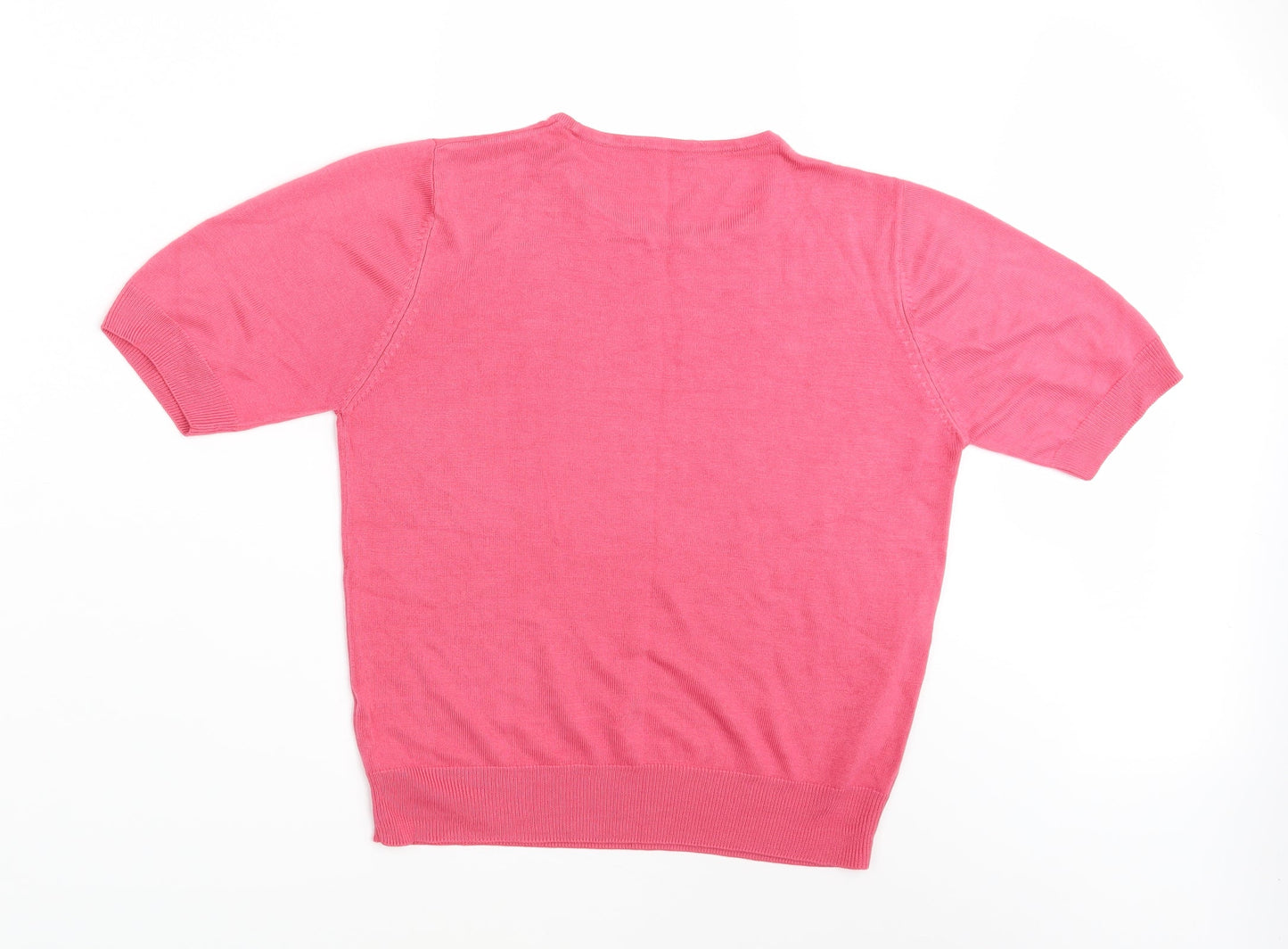 Womens UK Size One Size Preworn Pink Pullover Jumper