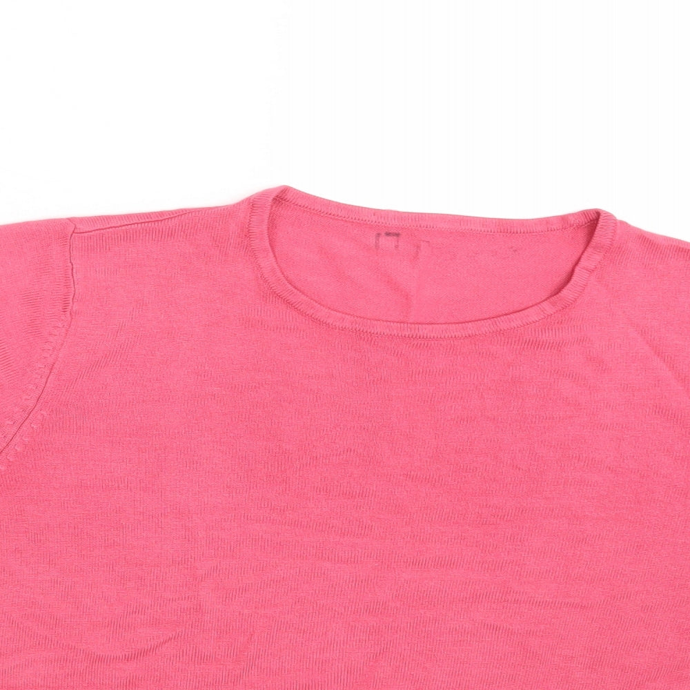 Womens UK Size One Size Preworn Pink Pullover Jumper