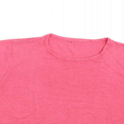 Womens UK Size One Size Preworn Pink Pullover Jumper