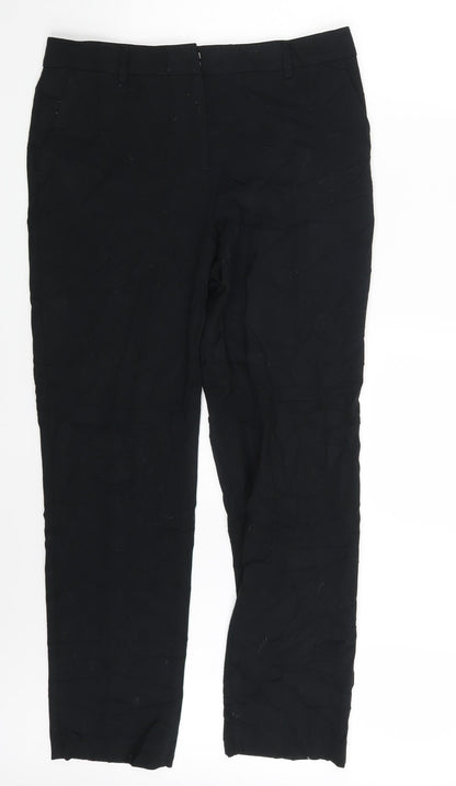 Womens UK Size 12 M&S Regular Fit  Black Trousers
