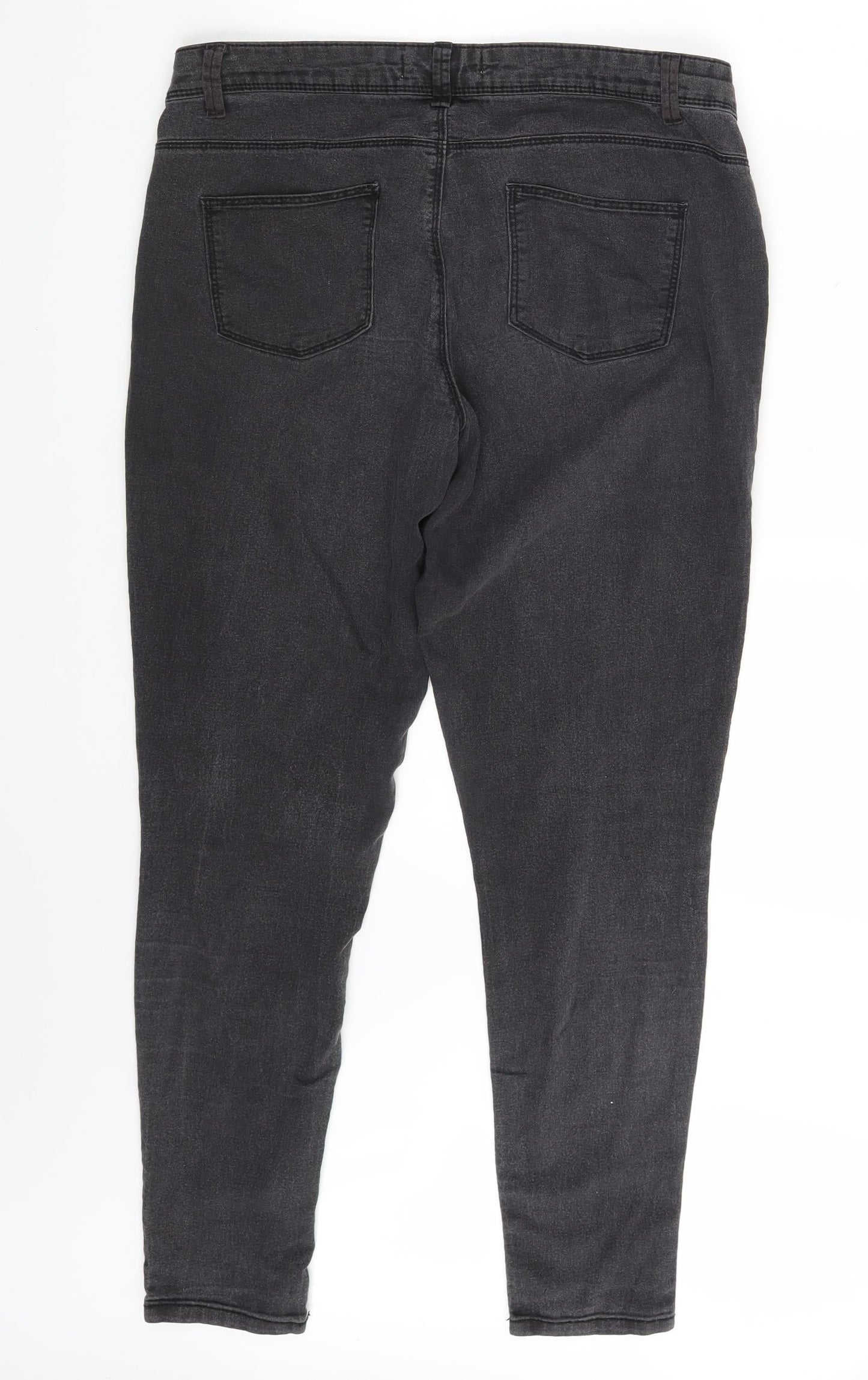 Denim Co. Womens Grey  Denim Skinny Jeans Size 14 L28 in