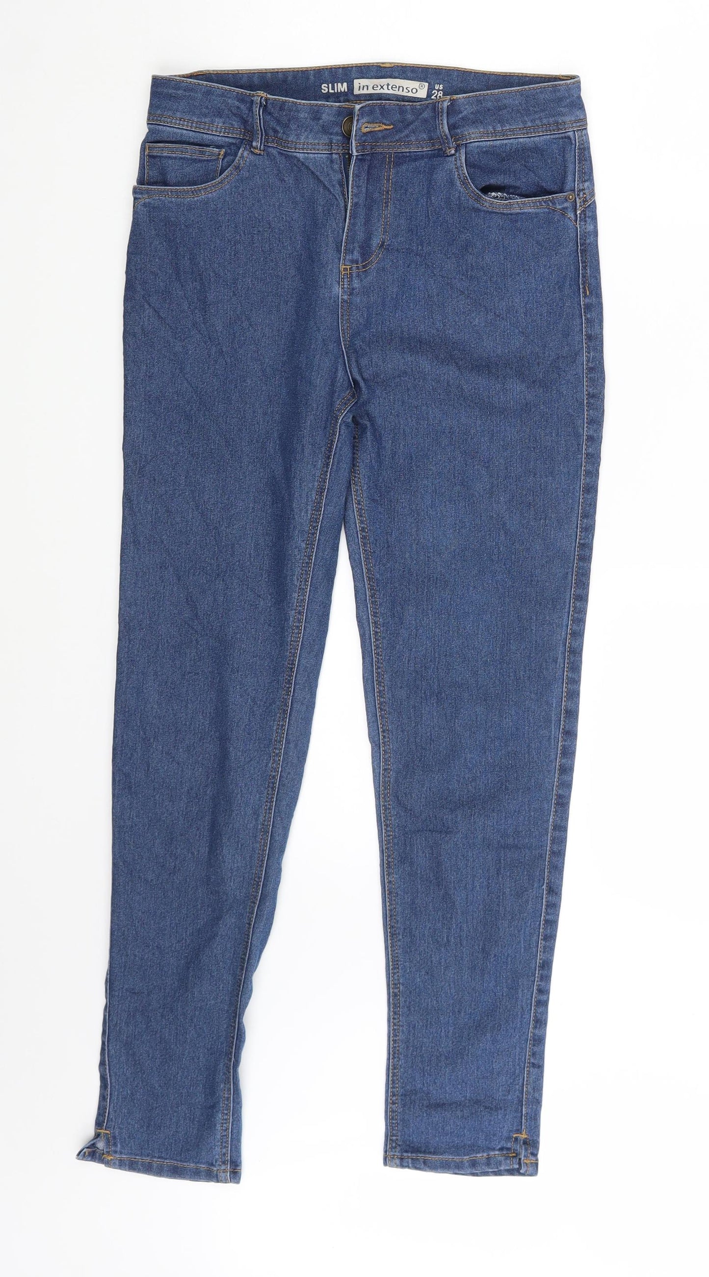 Womens UK Size 10 In Extenso Slim Fit Skinny Blue Jeans
