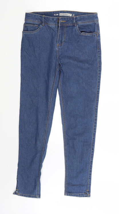 Womens UK Size 10 In Extenso Slim Fit Skinny Blue Jeans