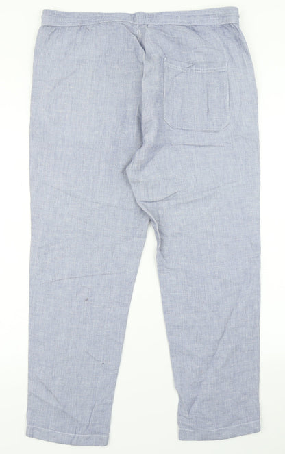 Womens UK Size 36 in River Island Regular Fit Dress Pants Blue Trousers