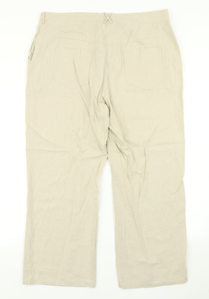 Karida Womens Beige   Trousers  Size 18 L25 in