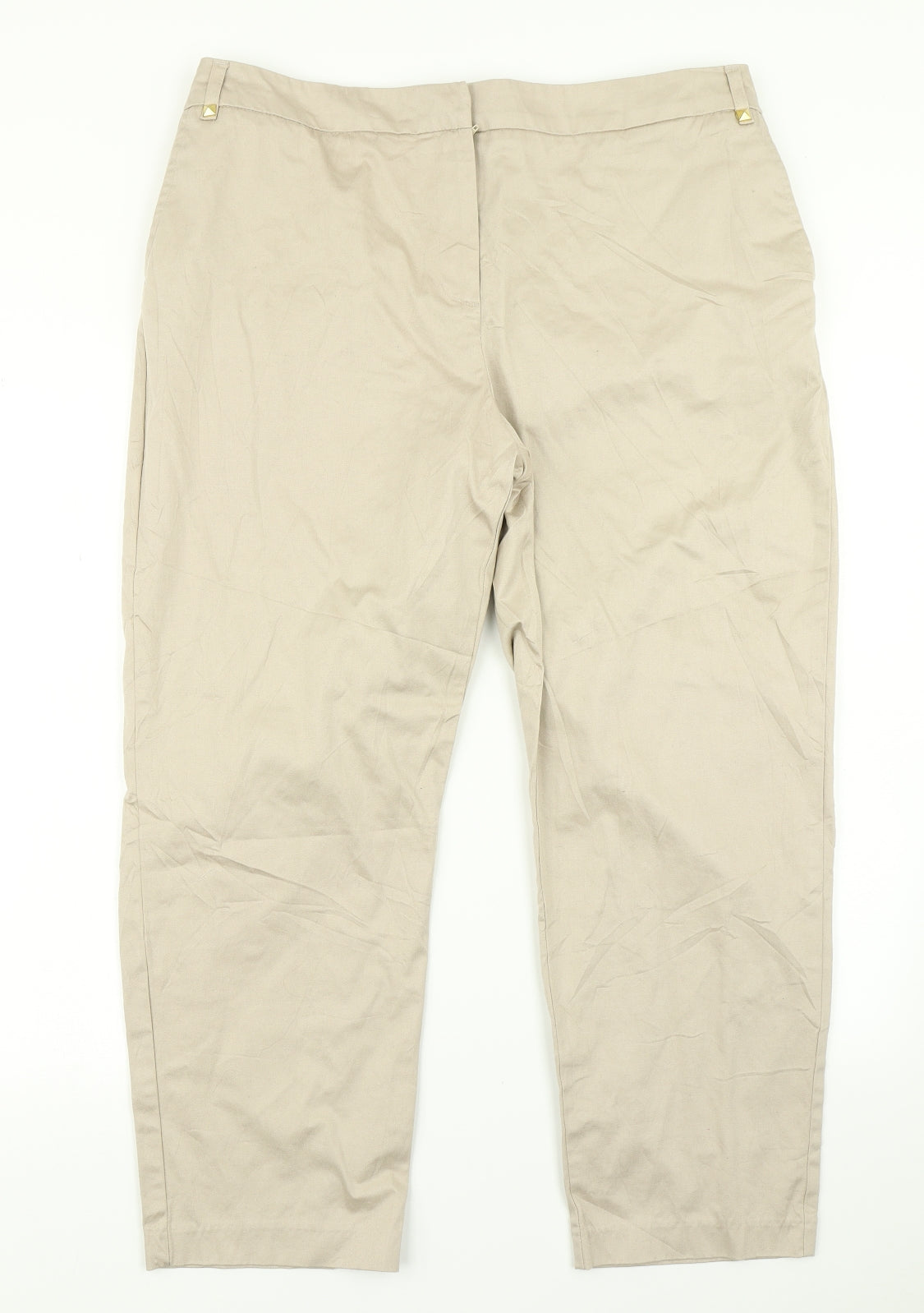 Womens UK Size 18 Very Regular Fit  Brown Trousers