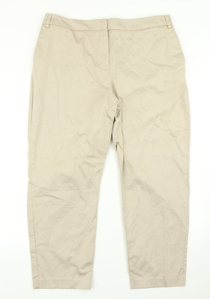 Womens UK Size 18 Very Regular Fit  Brown Trousers