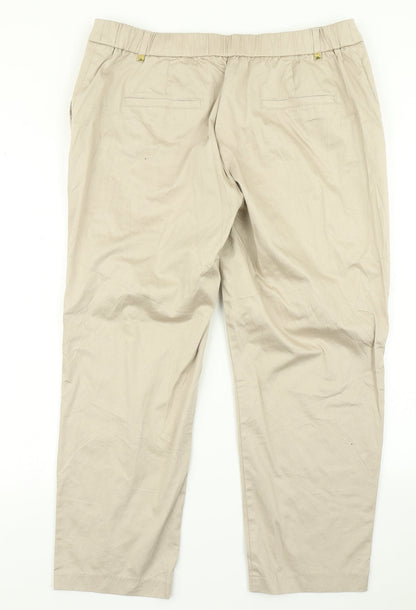 Womens UK Size 18 Very Regular Fit  Brown Trousers