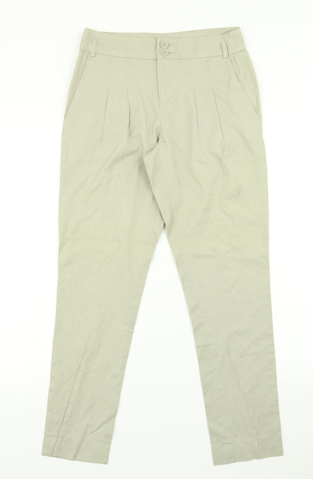 Warehouse Womens Green   Chino Trousers Size 6 L26 in