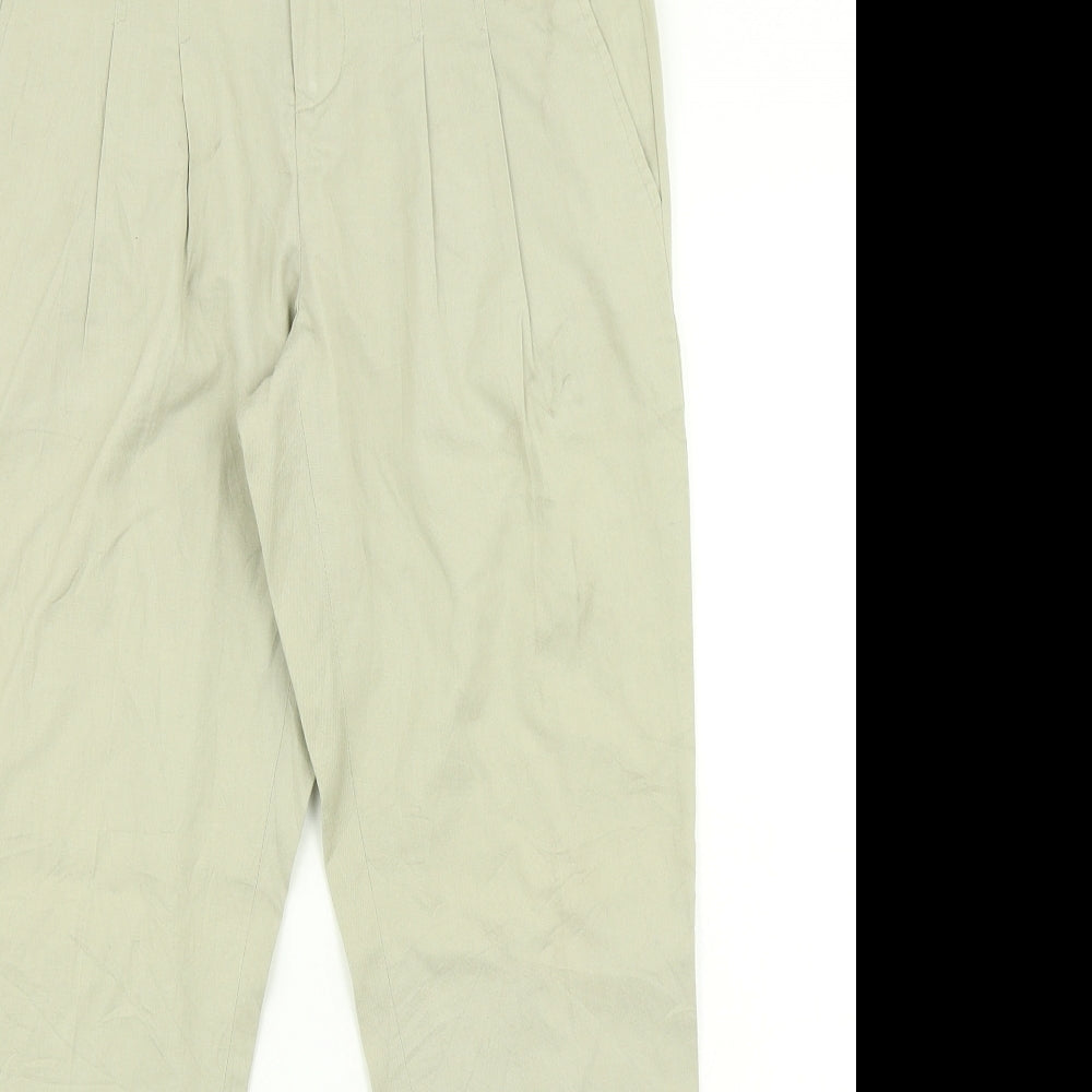 Warehouse Womens Green   Chino Trousers Size 6 L26 in