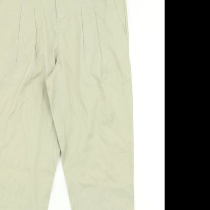 Warehouse Womens Green   Chino Trousers Size 6 L26 in