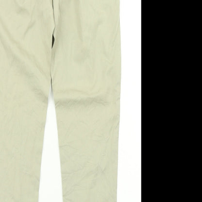 Warehouse Womens Green   Chino Trousers Size 6 L26 in