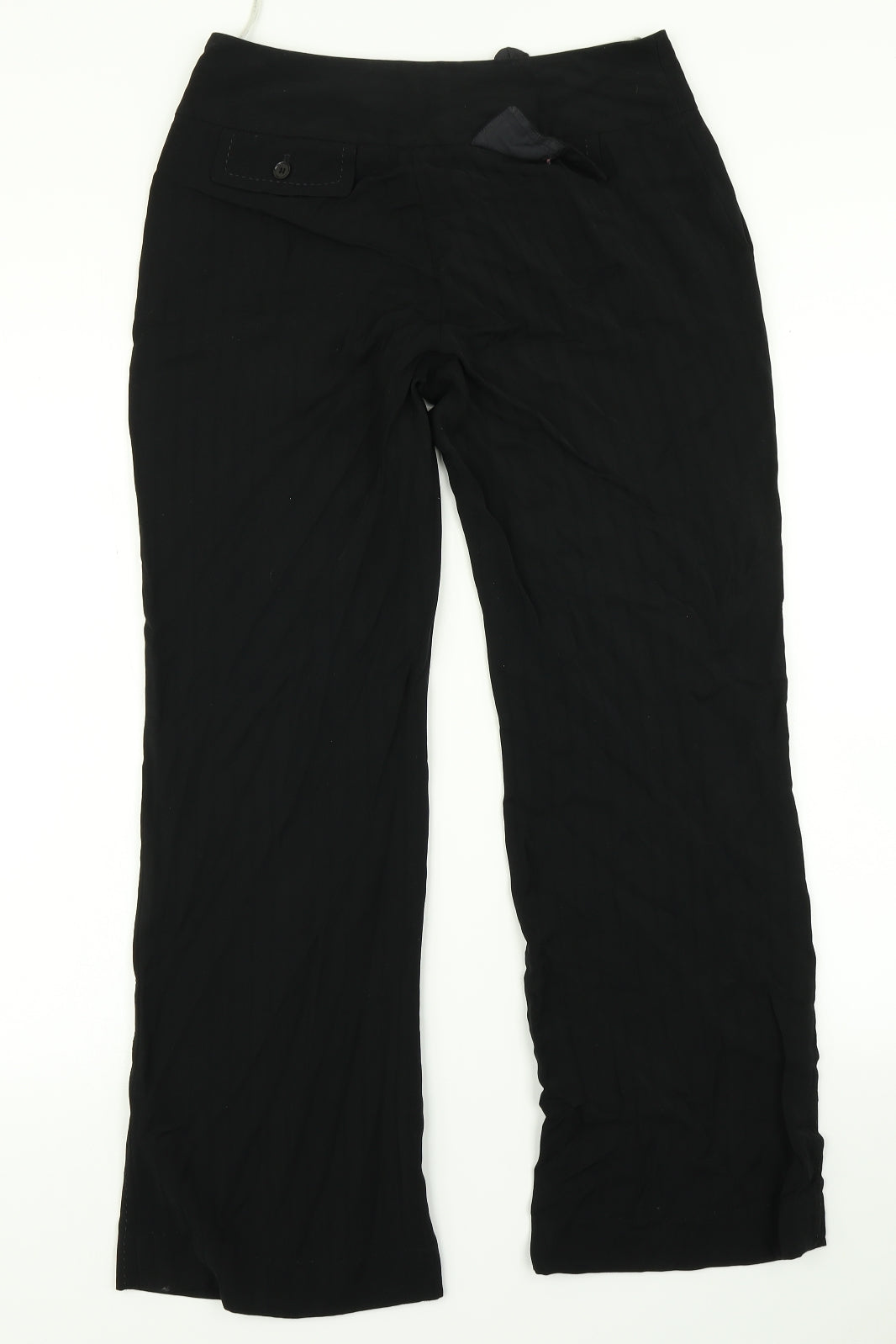 Womens UK Size 8 Planet Regular Fit Dress Pants Black Trousers