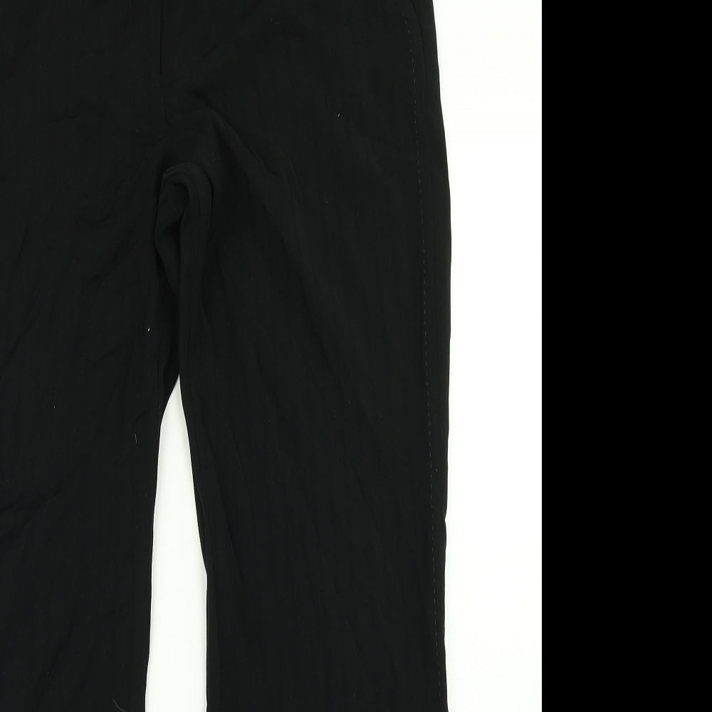 Womens UK Size 8 Planet Regular Fit Dress Pants Black Trousers