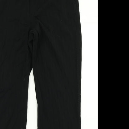 Womens UK Size 8 Planet Regular Fit Dress Pants Black Trousers