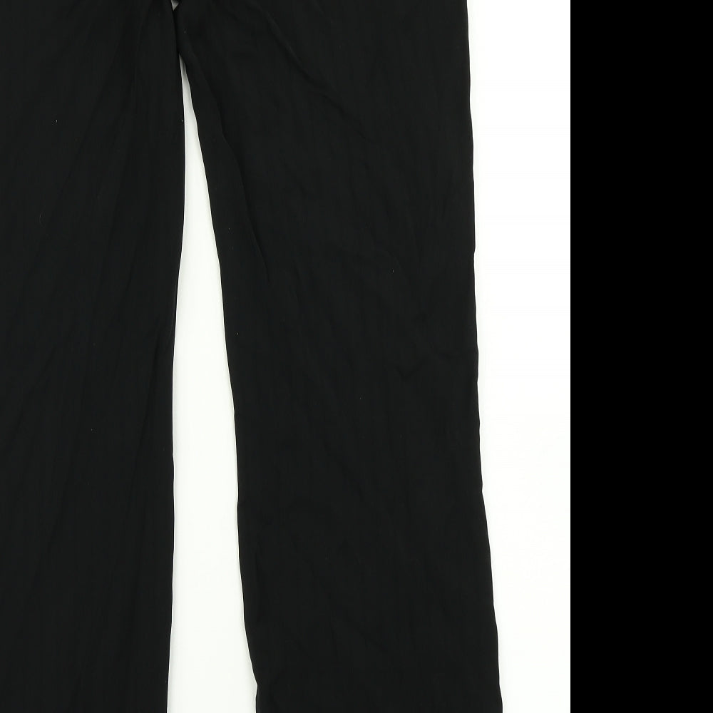 Womens UK Size 8 Planet Regular Fit Dress Pants Black Trousers
