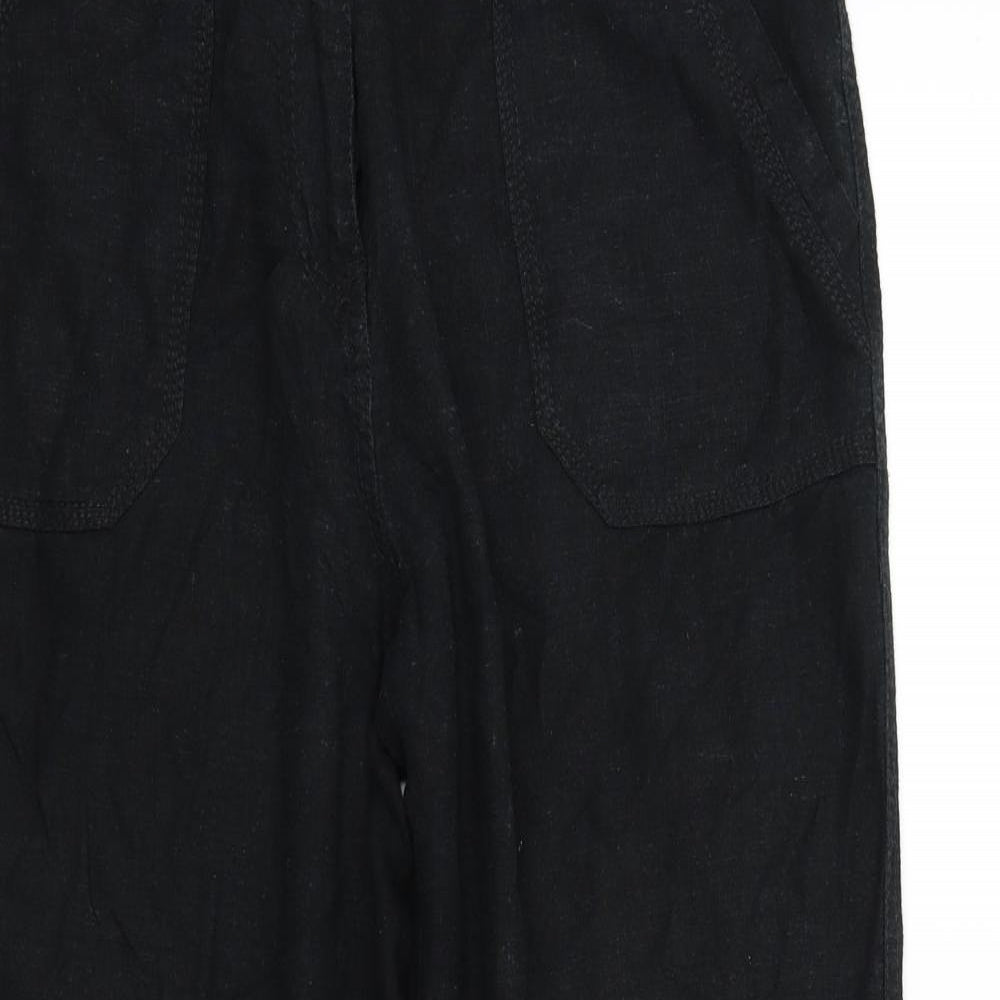 Womens UK Size 12 M&S Regular Fit  Black Trousers
