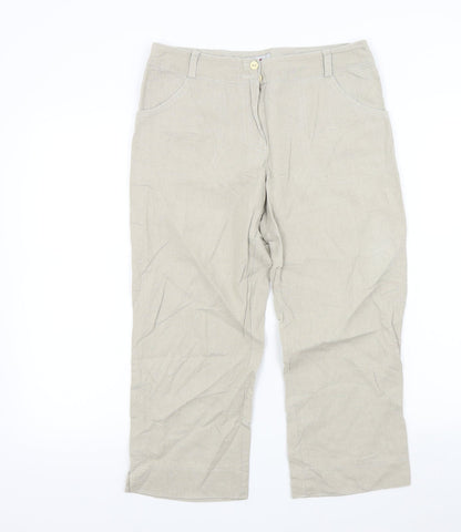 ELKRA Womens Beige   Trousers  Size 40 L22 in