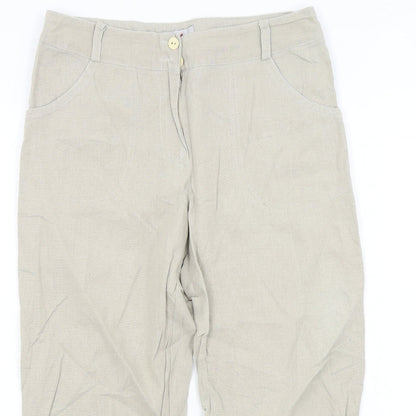 ELKRA Womens Beige   Trousers  Size 40 L22 in