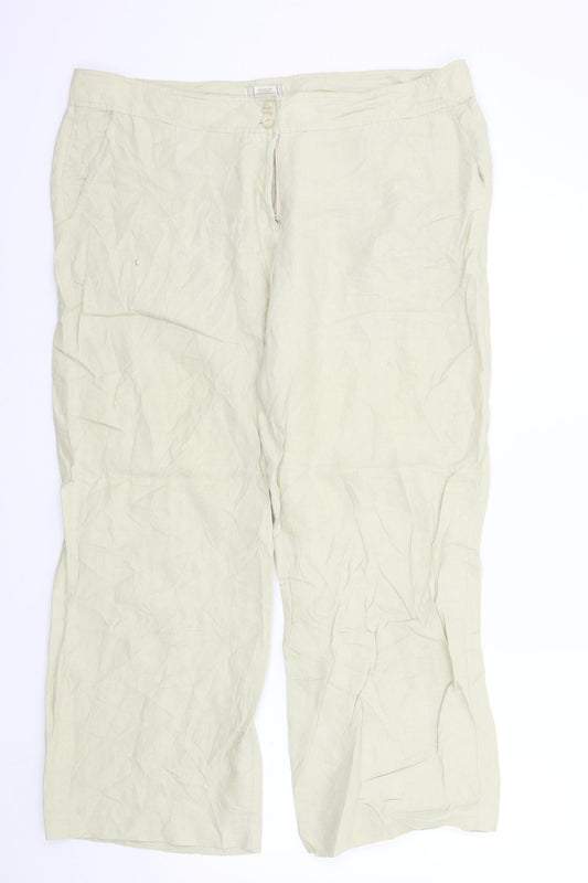 Premium Collection Womens Beige   Trousers  Size 16 L26 in