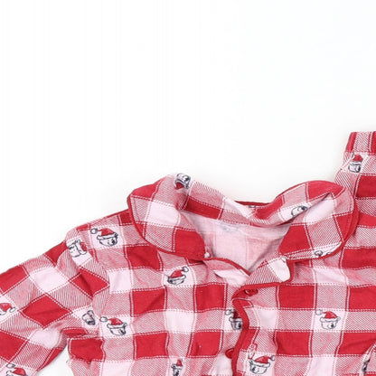 George Boys Red Geometric  Babydoll Pyjama Set Size 6-9 Months