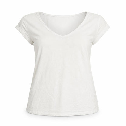 Womens UK Size S Oasis White Basic T-Shirt