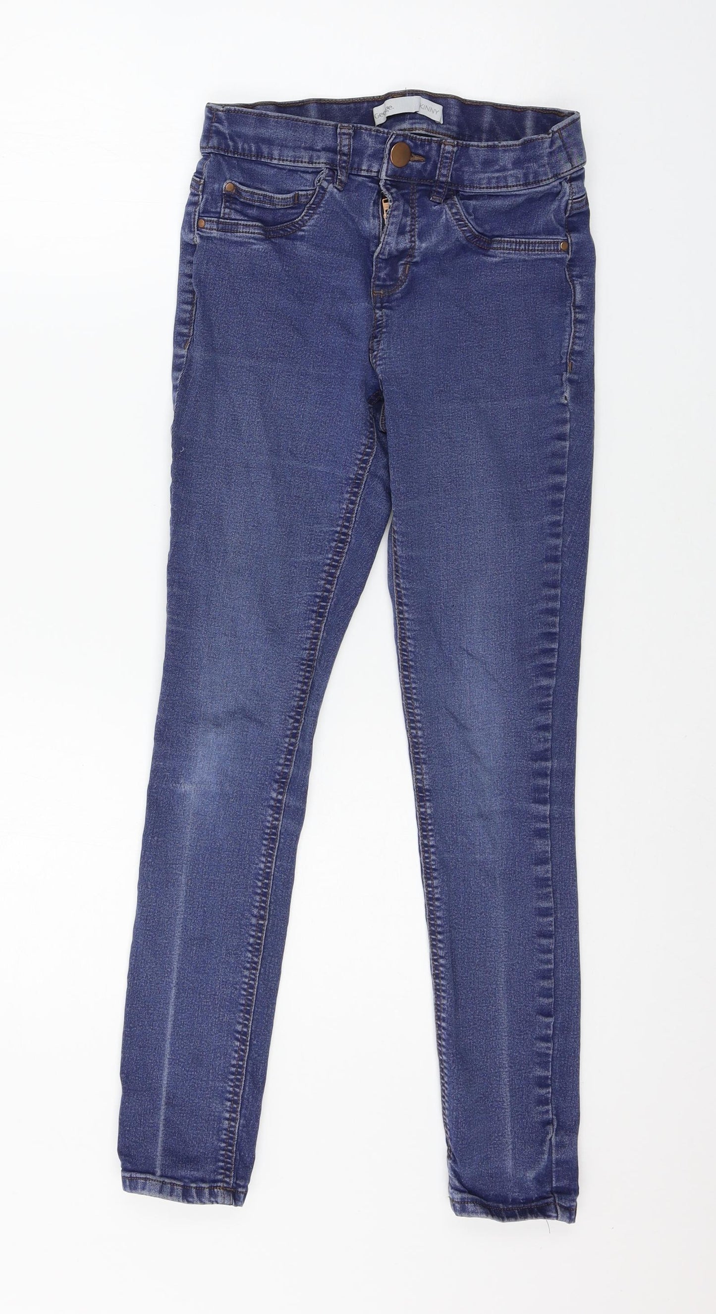 George Womens Blue  Denim Skinny Jeans Size 10 L27 in